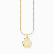 Thomas Sabo Gold Plated Sterling Silver Paw Enamel Necklace