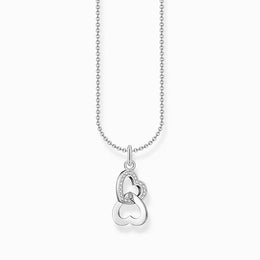 Thomas Sabo Sterling Silver Red Zirconia Heart Necklace