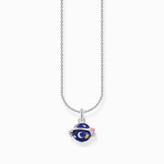 Thomas Sabo Gold Plated Sterling Silver Saturn Enamel Necklace