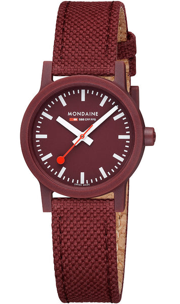Mondaine Watch Essence Dark Cherry Textile MS1.32130.LC
