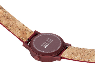 Mondaine Essence Dark Cherry Textile Watch