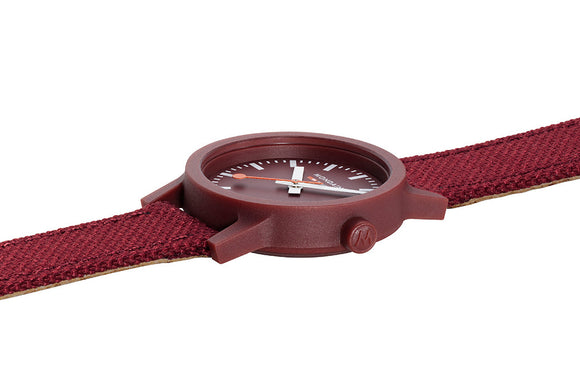 Mondaine Essence Dark Cherry Textile Watch