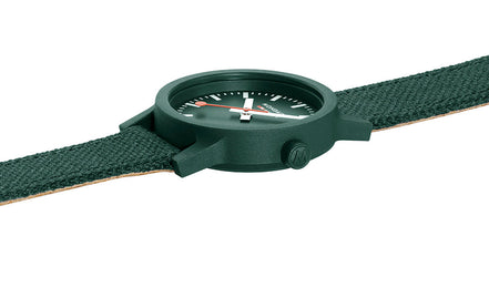 Mondaine Essence Park Green Textile Watch