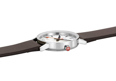 Mondaine Classic Vegan Grape Leather Watch