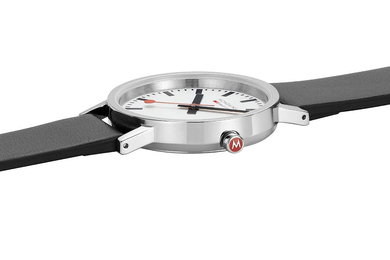 Mondaine Classic Vegan Grape Leather Watch