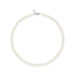 00180608 White Pearl 6mm Round Bead Necklace, N1117_16.