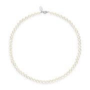 00180609 White Pearl 6mm Round Bead Necklace, N1117_18.