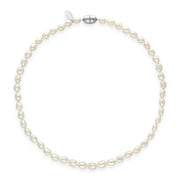 00180620 White Baroque Pearl 6mm Bead Necklace, N1120_16.