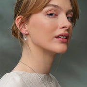 Clogau Nos Da Silver Drop Hoop Earrings