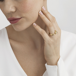 Georg Jensen Mercy 18ct Yellow Gold Small Ring, 20000020.