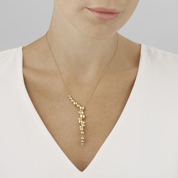 Georg Jensen Moonlight Grapes 18ct Yellow Gold Diamond Necklace with Pendant