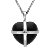 9ct-White-Gold-whitby-jet-medium-cross-heart-necklace-p2264