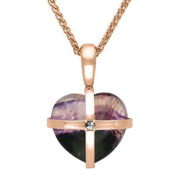 9ct-Rose-Gold-blue-john-one-marcasite-small-cross-heart-necklace-p2266