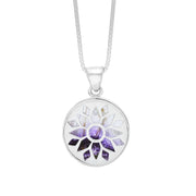 Sterling Silver 18mm Blue John Chatsworth Décor Round Pendant