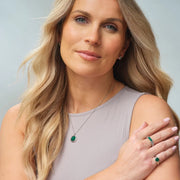 Clogau Reflections of Padarn Sterling Silver Malachite Circular Stud Earrings