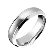 Palladium Satin Finish Wedding Ring, BNN-261.