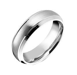 Palladium Satin Finish Wedding Ring, BNN-261.