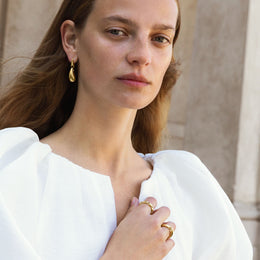 Georg Jensen Reflect 18ct Yellow Gold Small Ring