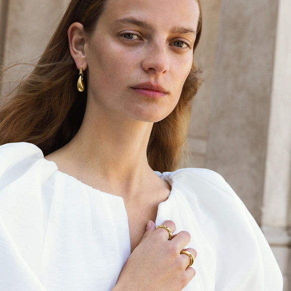 Georg Jensen Reflect 18ct Yellow Gold Chain Links Ring