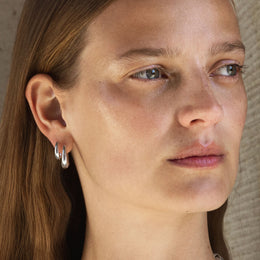 Georg Jensen Reflect Sterling Silver Small Hoop Single Earring