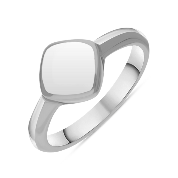 Sterling Silver Bauxite Cushion Ring, R406