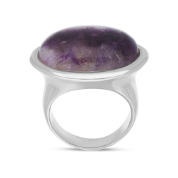 Sterling Silver Blue John Wide Oval Flow Ring, R839.