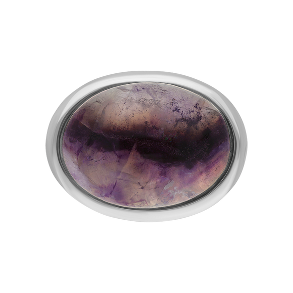 Sterling Silver Blue John Wide Oval Flow Ring, R839.