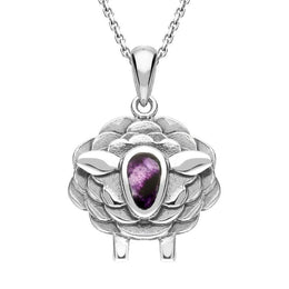 Sterling Silver Blue John Sheep Two Piece Set, S205