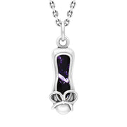 Silver Blue John Ballet Slipper Pendant