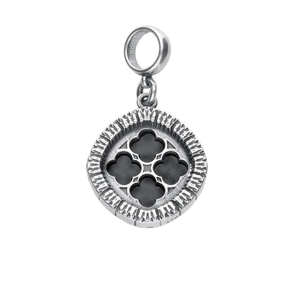 Silver Whitby Jet Tubed Whitby Abbey Charm G733