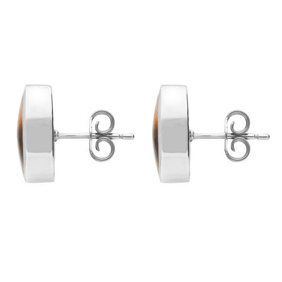 Sterling Silver Blue John Oval Stud Earrings E098