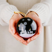 Christmas Wishes Snow Scene Gift Presentation Bauble, BBL4Christmas Wishes Snow Scene Gift Presentation Bauble, BBL4