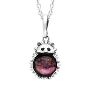 Sterling Silver Blue John Small Hedgehog Necklace P3495