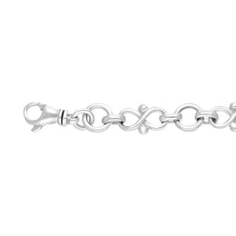 Sterling Silver Infinity Link Handmade Bracelet