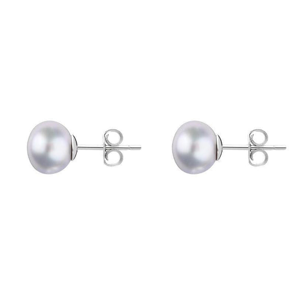 Sterling Silver 5mm Grey Freshwater Pearl Stud Earrings, E2542_2