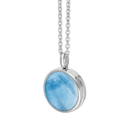 Sterling Silver Aquamarine Small Round Locket, P3549C_2