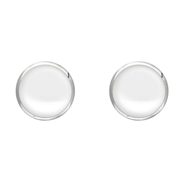 Sterling Silver Bauxite 6mm Classic Medium Round Stud Earrings, E003