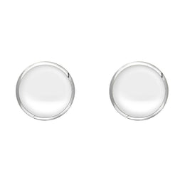 Sterling Silver Bauxite 6mm Classic Medium Round Stud Earrings, E003