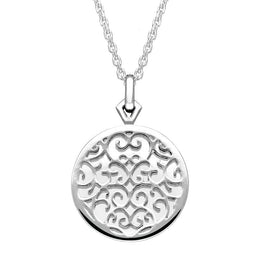 Sterling Silver Bauxite Flore Filigree Necklace P2339C