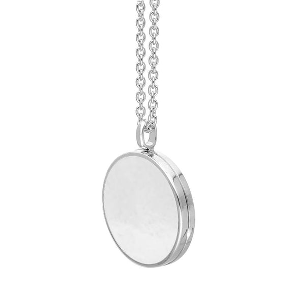 Sterling Silver Bauxite Large Round Locket, P3551C_2