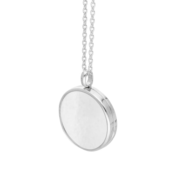 Sterling Silver Bauxite Medium Round Locket, P3550C_2