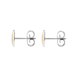 Sterling Silver Coquina 7 x 5mm Classic Small Oval Stud Earrings, E005