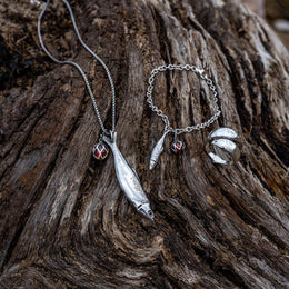 Sterling Silver Emma Stothard Silver Darling Amber Float Charm Bracelet, B1204.