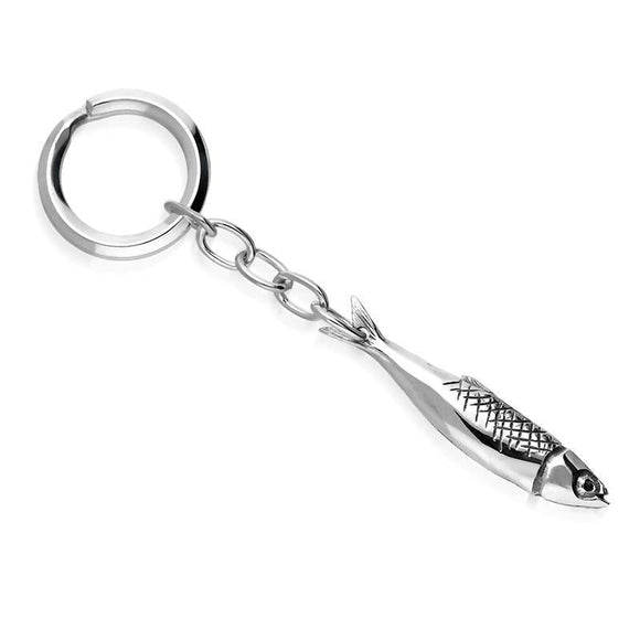 Sterling Silver Emma Stothard Silver Darling Medium Keyring, G964.