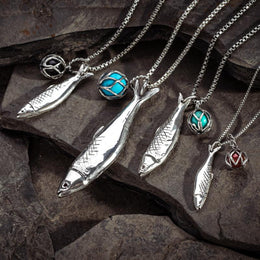 Sterling Silver Emma Stothard Silver Darling Petite Fish Charm, G965.