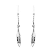 Sterling Silver Emma Stothard Silver Darling Single Drop Hook Earrings, E2580.