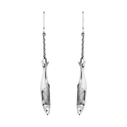 Sterling Silver Emma Stothard Silver Darling Single Drop Hook Earrings, E2580.