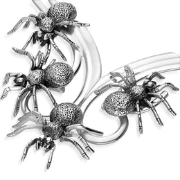 Sterling Silver Gothic Spider Collar Necklace. N1125_3