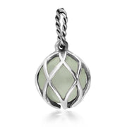 Sterling Silver Green Quartz Emma Stothard Silver Darling 10mm Float Charm, G971.