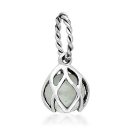 Sterling Silver Green Quartz Emma Stothard Silver Darling 6mm Float Charm, G969.